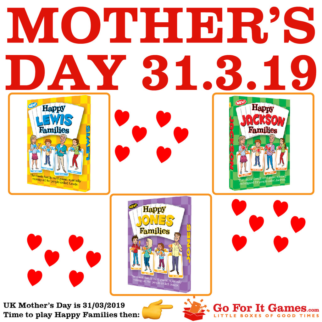 Who'll be playing Happy Families this Mother's Day ?