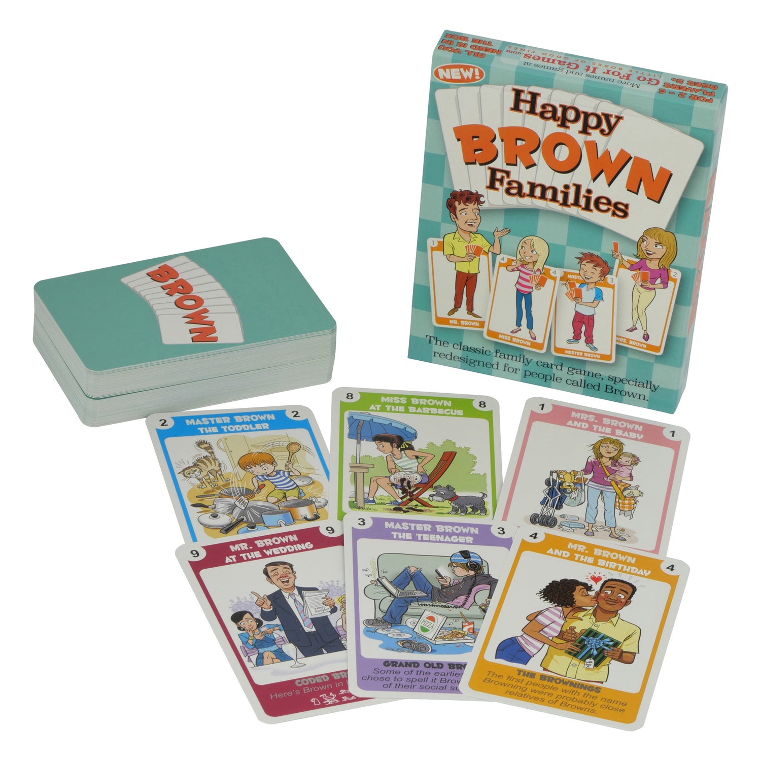Special Edition Happy Families Card Games - the Brown Family Edition