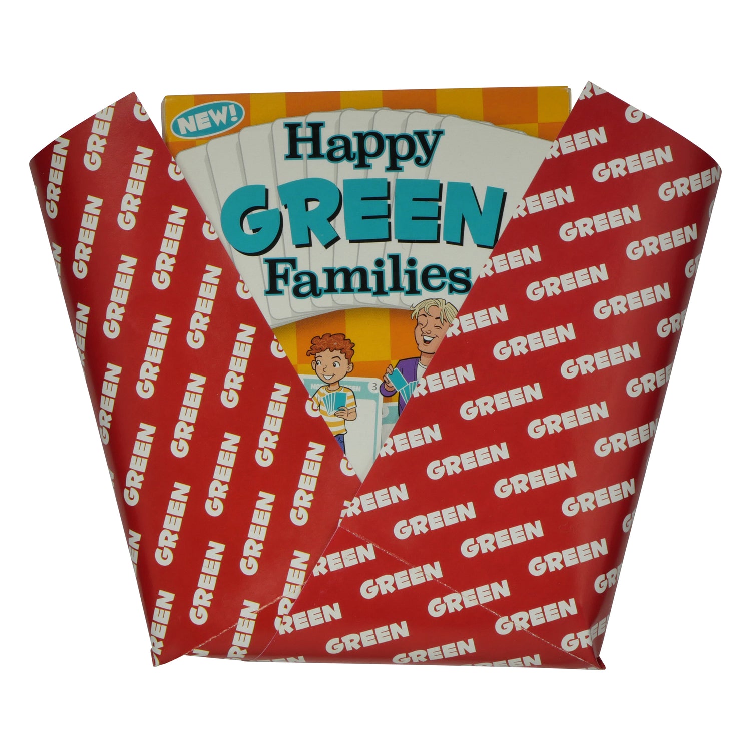 Happy Families Playing Cards - Green Family Edition