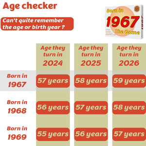 Born in 1967 - The Game: A hugely Entertaining Trip Through Decades of Fun! - Go For It Games UK