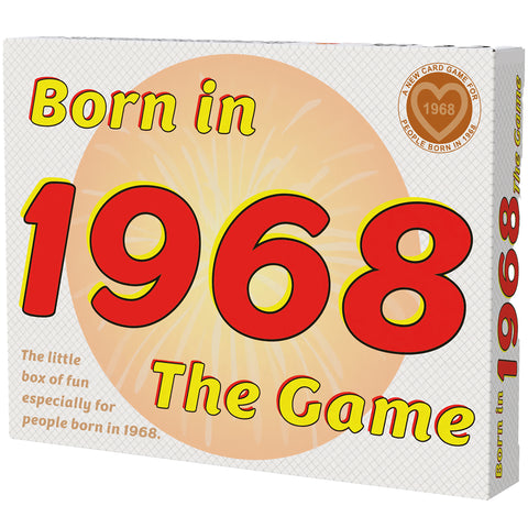 Born in 1968 - THE GAME. A brilliant new 1968 gift especially for the '68 generation