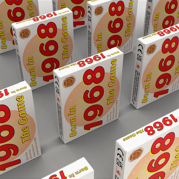 Born in 1968 - THE GAME. A brilliant new 1968 gift especially for the '68 generation