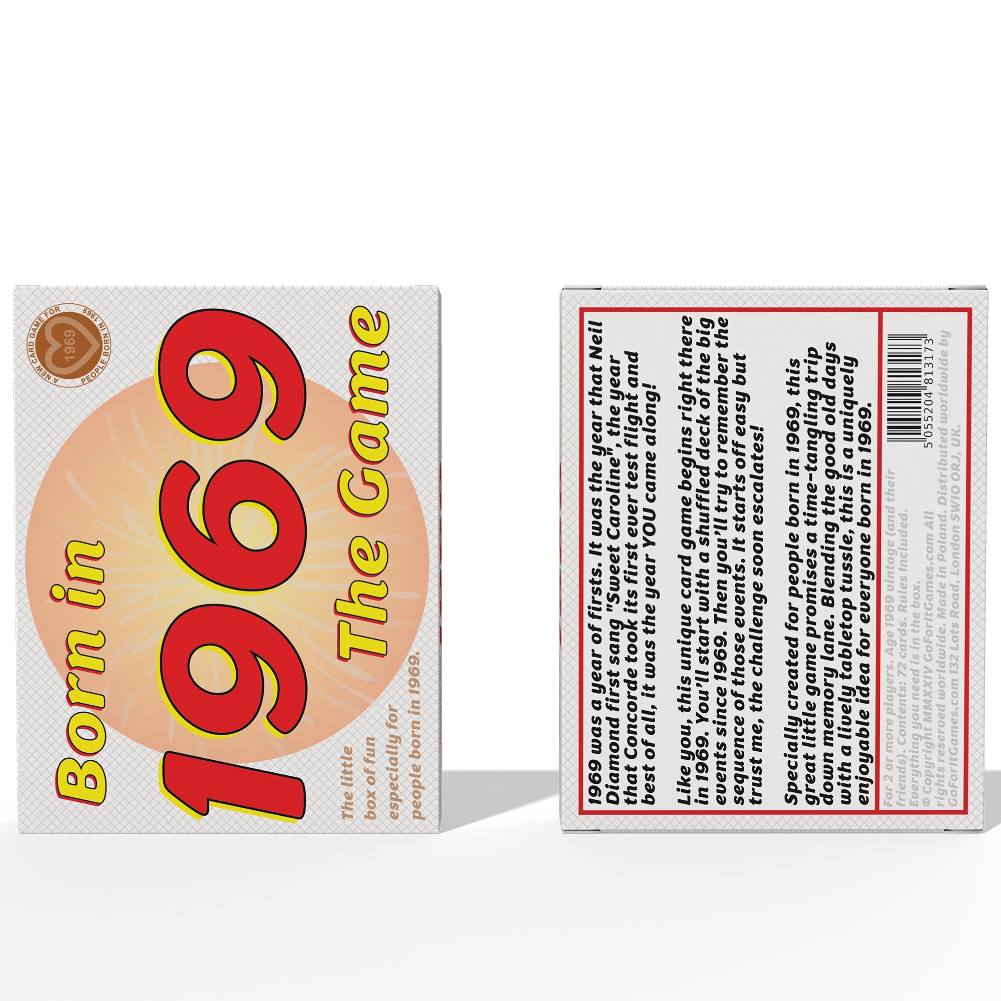 Born in 1969 - THE GAME. A fantastic new 1969 gift, tracking the lives of the '69 generation. Grab your 1969 cards now! - Go For It Games UK