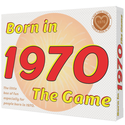 Born in 1970 - THE GAME. Fantastic new 1970 gift, exclusively for the '70 generation