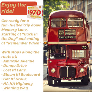 Born in 1970 - THE GAME. Fantastic new 1970 gift, exclusively for the '70 generation - Go For It Games UK
