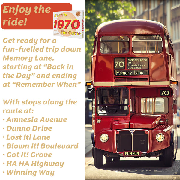 Born in 1970 - THE GAME. Fantastic new 1970 gift, exclusively for the '70 generation