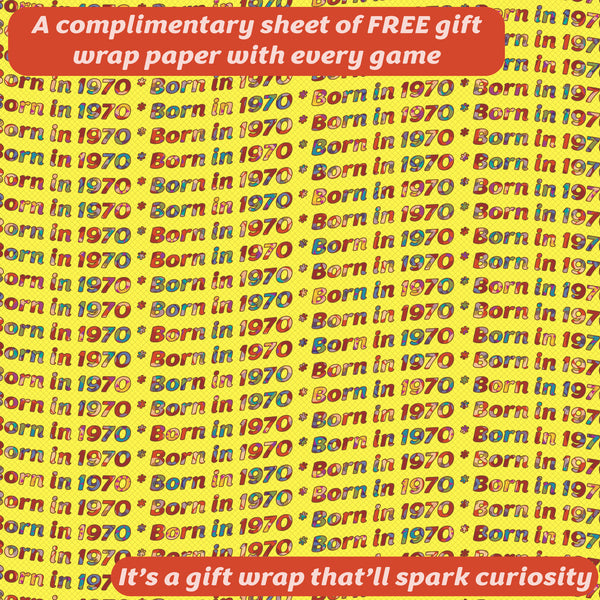 Born in 1970 - THE GAME. Fantastic new 1970 gift, exclusively for the '70 generation