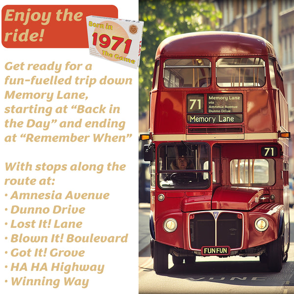 Born in 1971 - THE GAME. Fantastic new 1971 gift uniquely for the '71 generation
