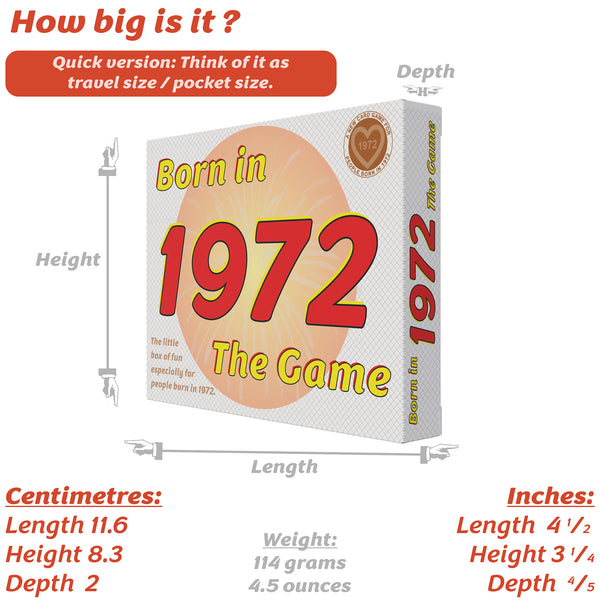 Born in 1972 - THE GAME. Our hilarious and intriguing new 1972 card game that echoes the lives of the -72 generation