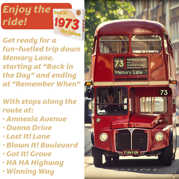 Born in 1973 - THE GAME - the perfect 1973 gift for anyone born in 1973!