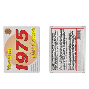 Born in 1975 - THE GAME. Our fantastic new 1975 gift for the '75 generation - Go For It Games UK