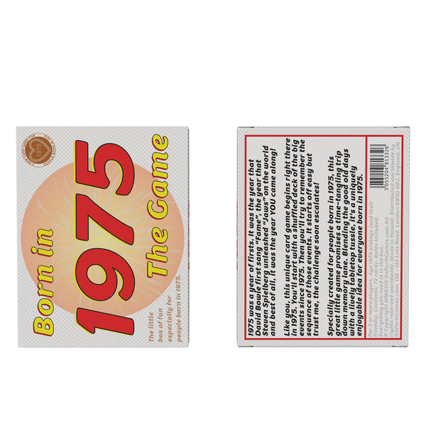 Born in 1975 - THE GAME. Our fantastic new 1975 gift for the '75 generation