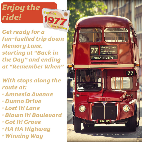 Born in 1977 - THE GAME. A fantastic 1977 card game uniquely for the babies of '77