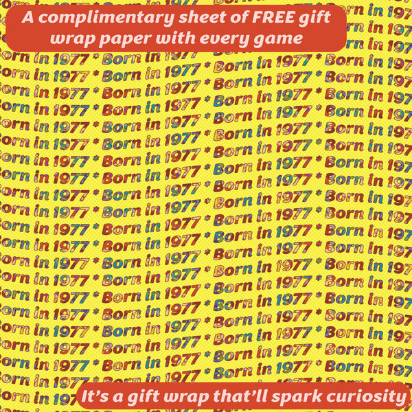 Born in 1977 - THE GAME. A fantastic 1977 card game uniquely for the babies of '77