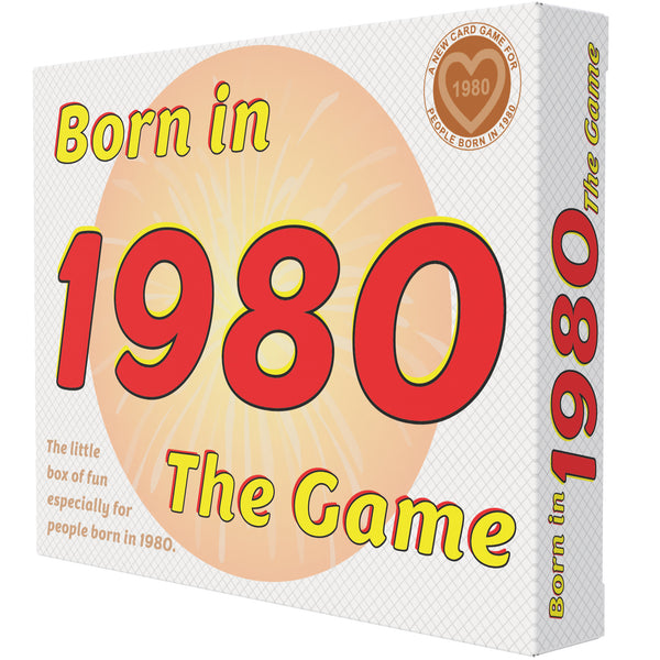 Born in 1980 - THE GAME. Fantastic new 1980 gift uniquely for the '80 generation.