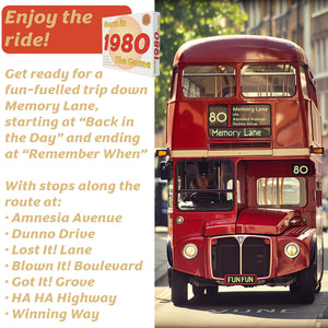 Born in 1980 - THE GAME. Fantastic new 1980 gift uniquely for the '80 generation. - Go For It Games UK