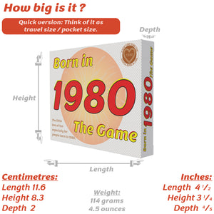 Born in 1980 - THE GAME. Fantastic new 1980 gift uniquely for the '80 generation. - Go For It Games UK
