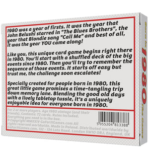 Born in 1980 - THE GAME. Fantastic new 1980 gift uniquely for the '80 generation. - Go For It Games UK