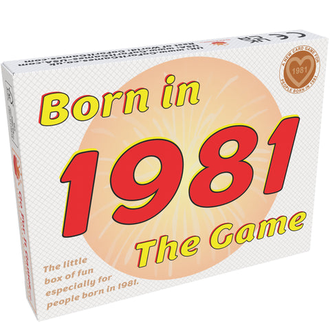 Born in 1981 - THE GAME. New 1981 gift, uniquely for the babies of '81