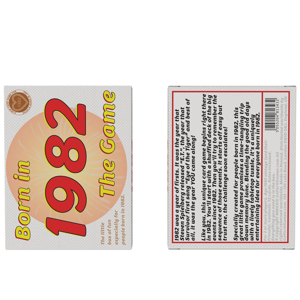 Born in 1982 - THE GAME. Our new game that tracks a life that began in 1982...It's the ultimate 1982 gift idea!