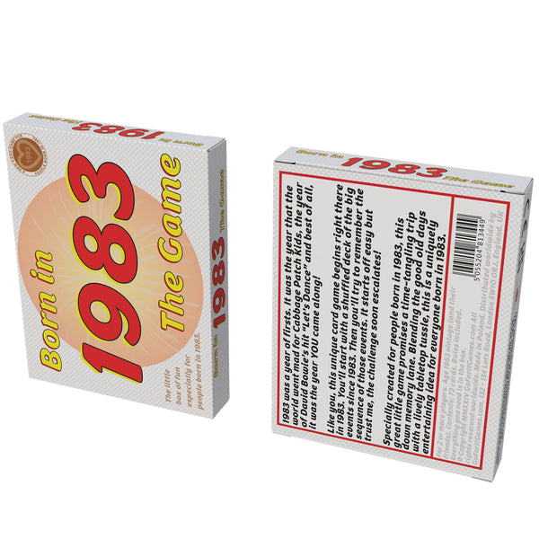 Born in 1983 - The Game: Our 1983 Card Game "of a lifetime", especially for '83 Babies. The ultimate 1983 gift!