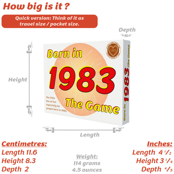 Born in 1983 - The Game: Our 1983 Card Game "of a lifetime", especially for '83 Babies. The ultimate 1983 gift!