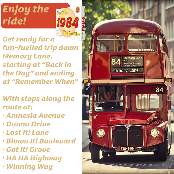 Born in 1984 - THE GAME. Our new 1984 gift that's a hilarious ride down memory lane for the newborns of '84