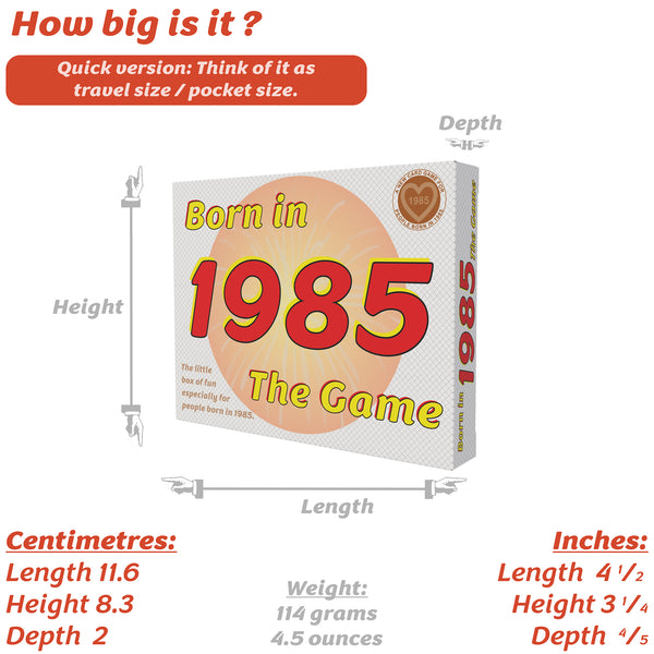Born in 1985 - THE GAME. A hilarious romp through the decades. The ultimate 1985 gift for the '85 generation!