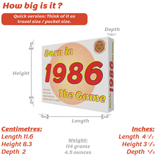Born in 1986 - THE GAME. It's the card game of a lifetime, from 1986 to today...