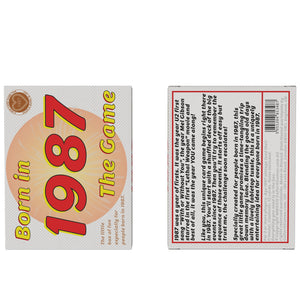 Born in 1987 - THE GAME - Our unique new card game tracking the lives of people born in 1987. The ultimate 1987 gift! - Go For It Games UK