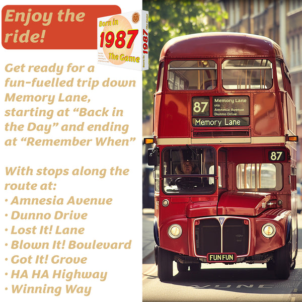 Born in 1987 - THE GAME - Our unique new card game tracking the lives of people born in 1987. The ultimate 1987 gift!