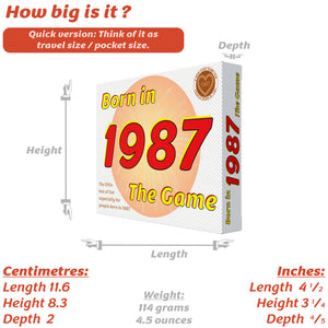 Born in 1987 - THE GAME - Our unique new card game tracking the lives of people born in 1987. The ultimate 1987 gift! - Go For It Games UK