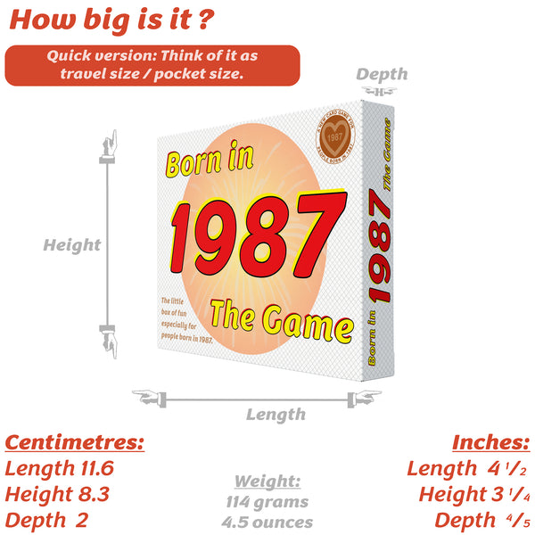 Born in 1987 - THE GAME - Our unique new card game tracking the lives of people born in 1987. The ultimate 1987 gift!