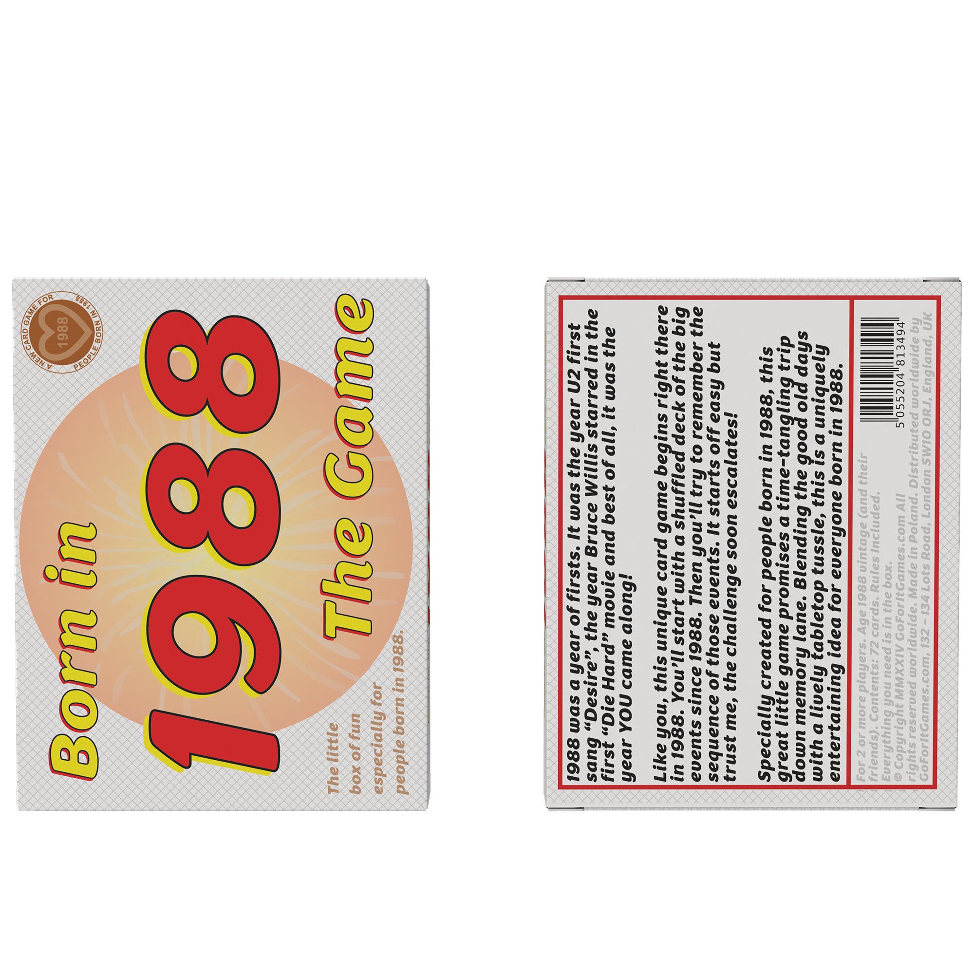 Born in 1988 - THE GAME. Our hilarious new card game that tracks the lives of people who were Born in 1988! - Go For It Games UK