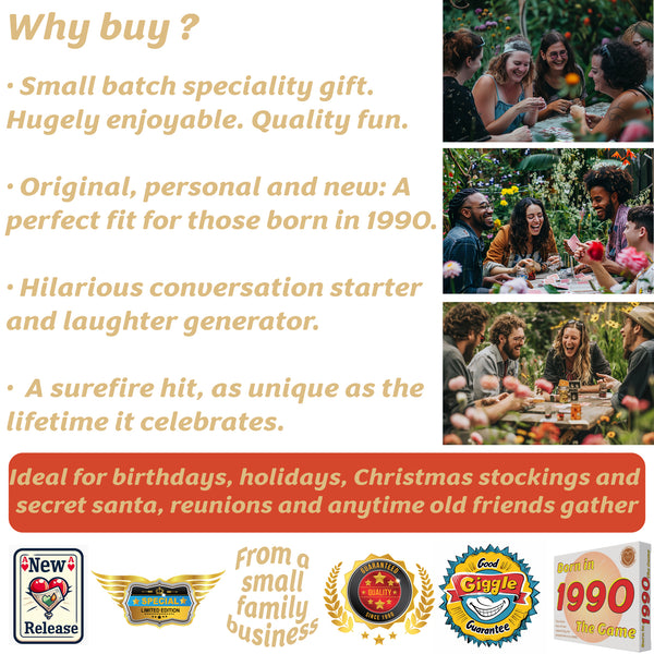 Born in 1990 - the card game! A hilarious table-top journey through a lifetime
