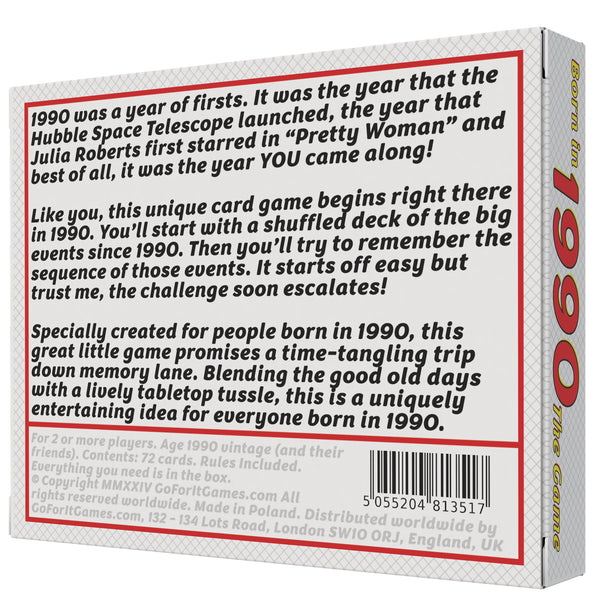 Born in 1990 - the card game! A hilarious table-top journey through a lifetime