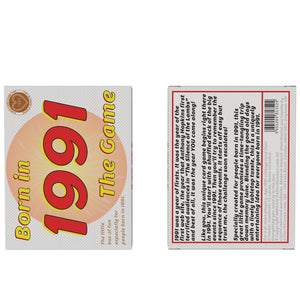 Born in 1991 - THE CARD GAME. A game that echoes the special lives that began in 1991. - Go For It Games UK