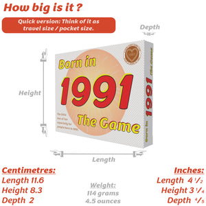 Born in 1991 - THE CARD GAME. A game that echoes the special lives that began in 1991. - Go For It Games UK