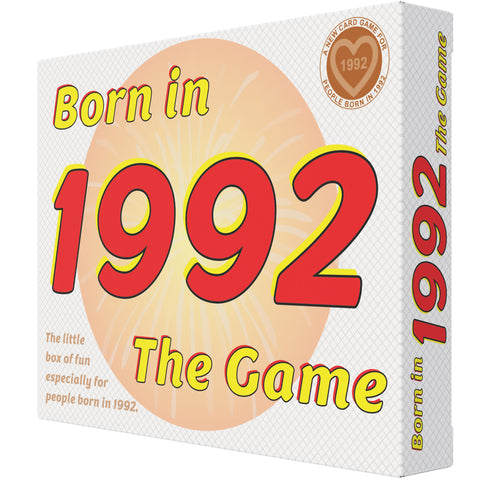 Born in 1992 - THE GAME. Brilliant new 1992 gift, especially for the legends of '92