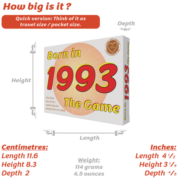 Born in 1993 - THE GAME. A new 1993 card game especially for the '93 generation