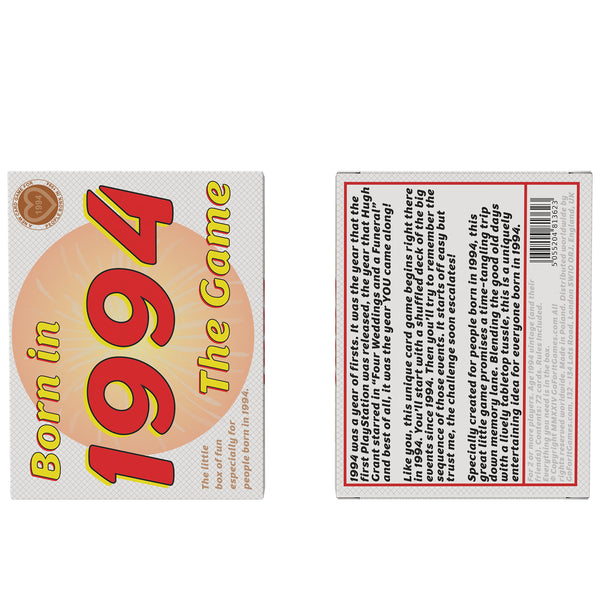 Born in 1994 - THE GAME. Intriguing and hilarious fun for the '94 generation