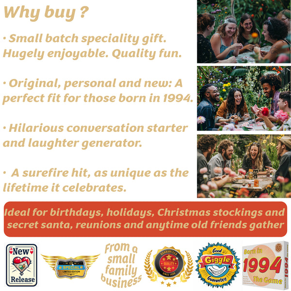 Born in 1994 - THE GAME. Intriguing and hilarious fun for the '94 generation