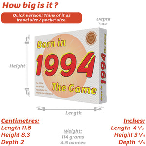 Born in 1994 - THE GAME. Intriguing and hilarious fun for the '94 generation - Go For It Games UK