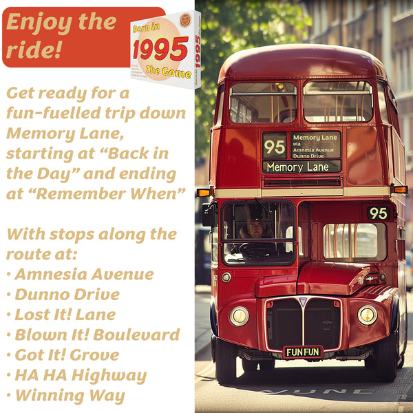 Born in 1995 - THE GAME. Our hilarious new 1995 gift: A brilliant 1995 card game