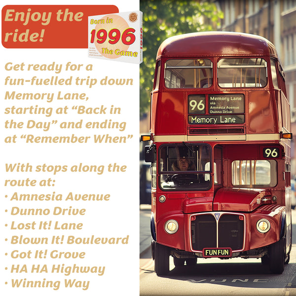 Born in 1996 - THE GAME. Huge fun for the '96 generation with this new 1996 gift