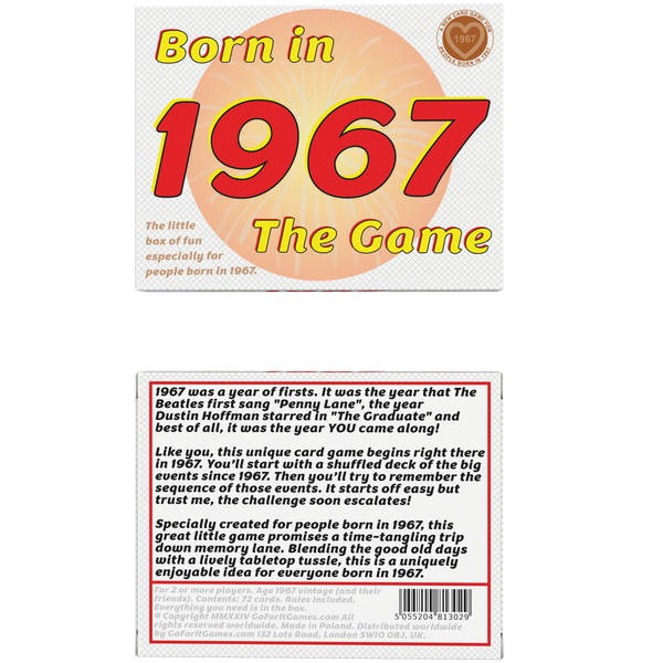 Born in 1967 - The Game: A hugely Entertaining Trip Through Decades of Fun!