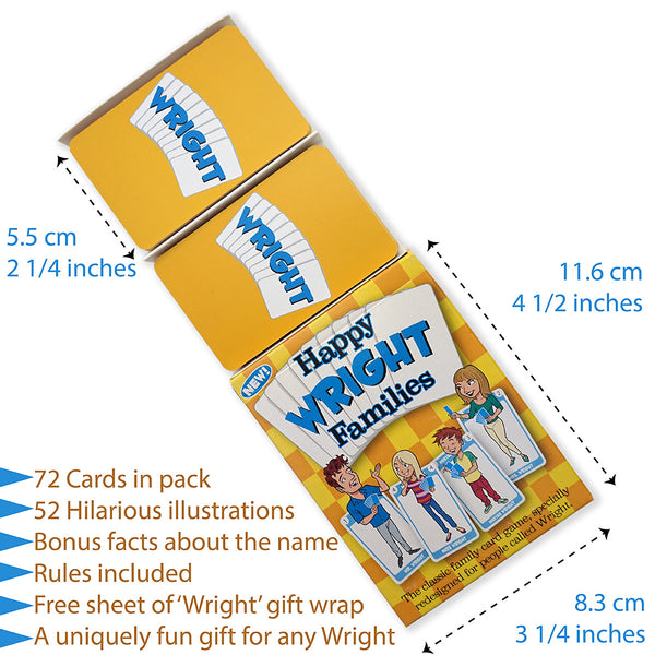 Personalized Happy Families- for the WRIGHT family - Go For It Games UK