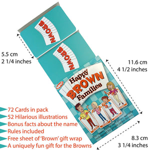 Personalized BROWN Family edition of the Happy Families Card Game - Go For It Games UK