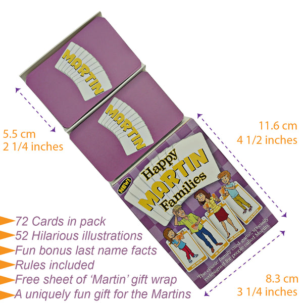 MARTIN family edition of the classic card game HAPPY FAMILIES - Go For It Games UK