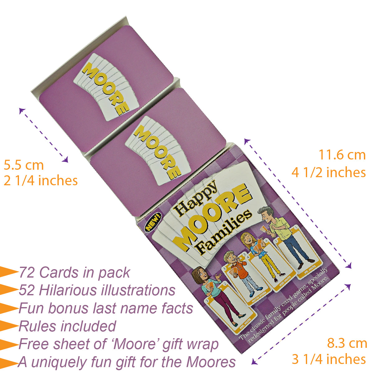 Moore Family Edition of the classic family card game Happy Families - Go For It Games UK